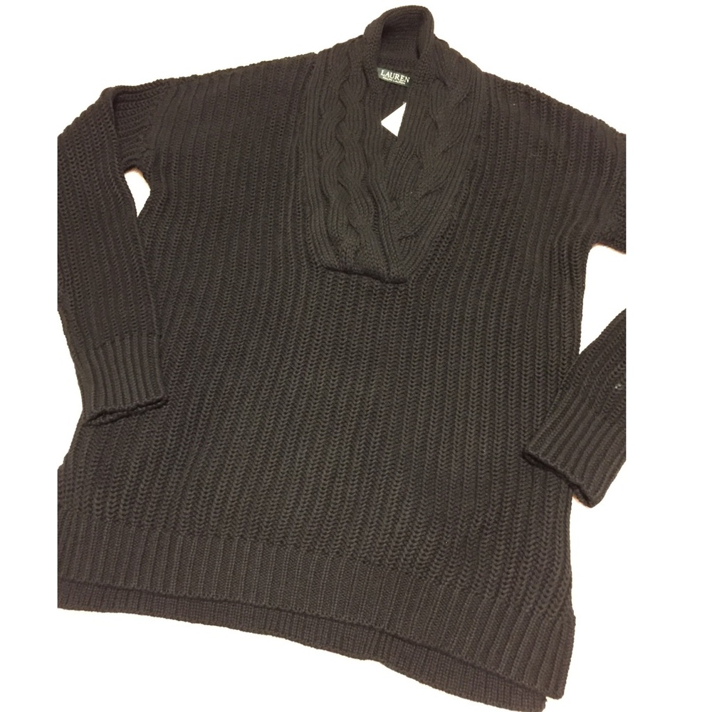 Ralph Lauren Black Chunky Knit Sweater