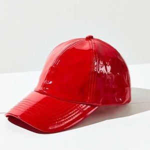 Rachel Patent Faux Leather Baseball Hat
