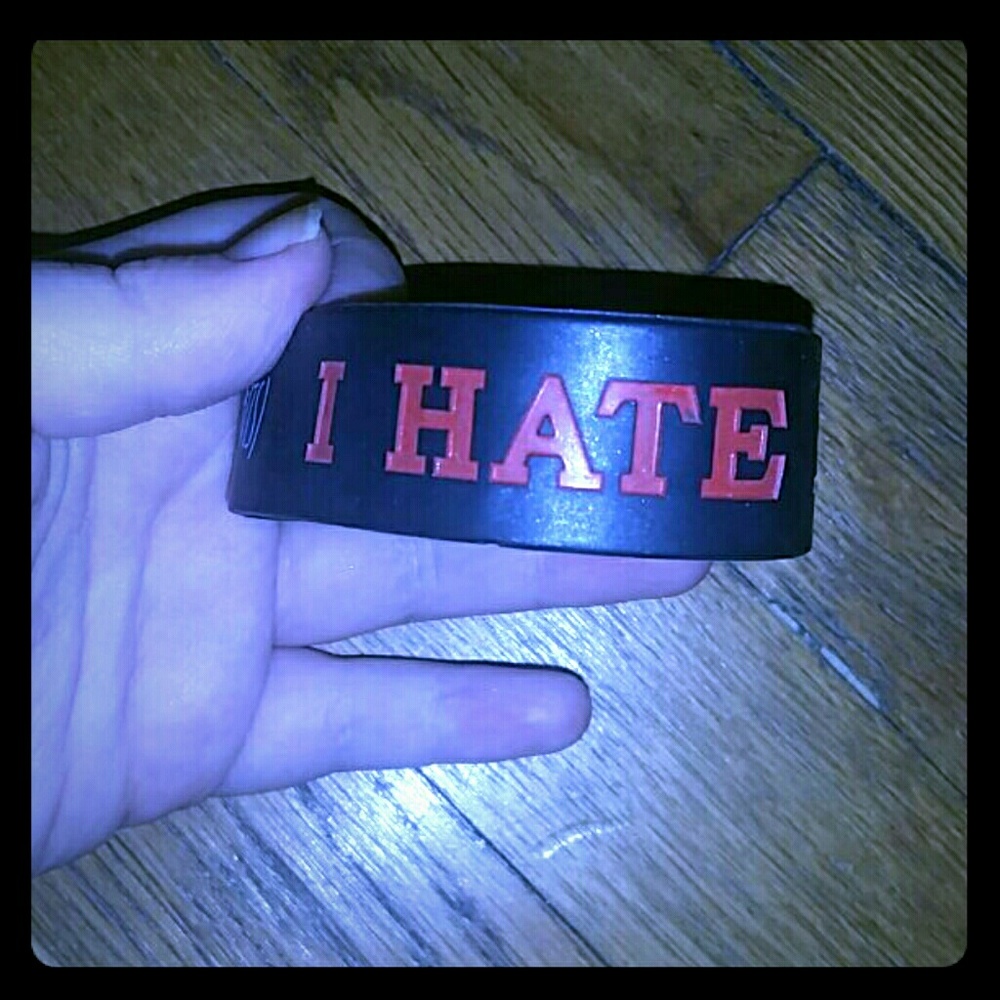 I hate everyone (and pants) rubber bracelet