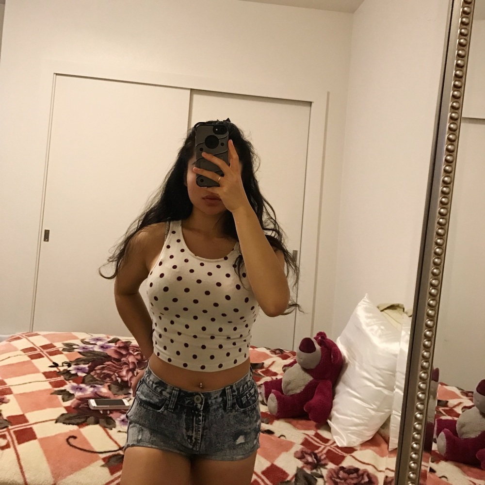 Poka dot crop top