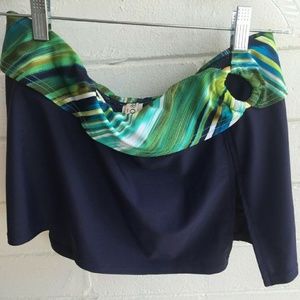 Ladies 3 Piece Bikini Swim Set. Blues and Greens