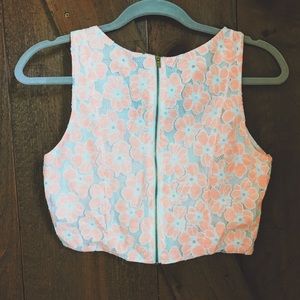 Anthropologie Romantic Crop Top by Paper Crane