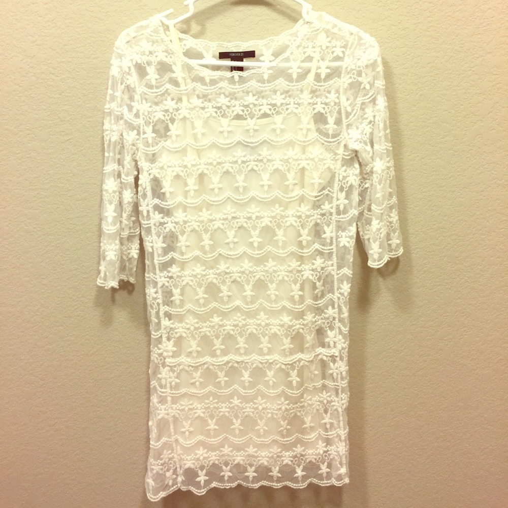 Forever 21 2-piece Lace Strap Dress