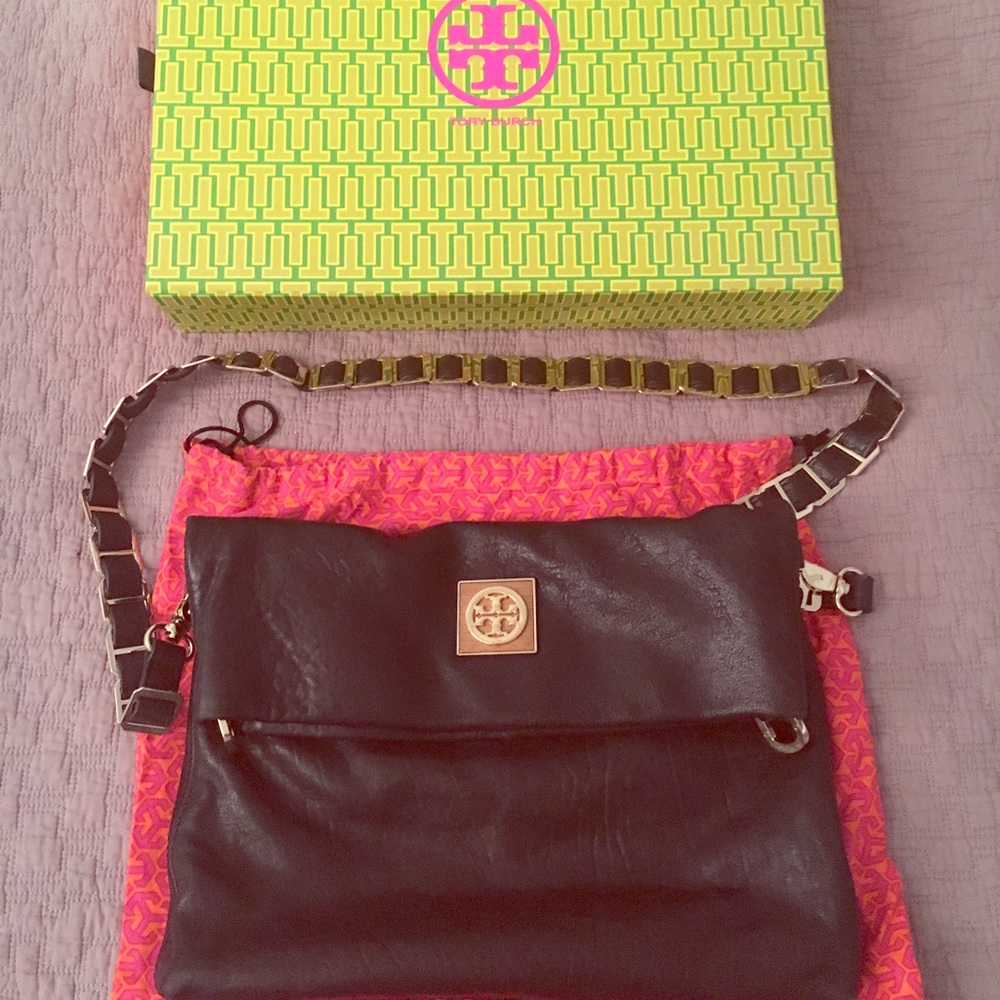 Tory Burch Leather Clutch Shoulder Bag