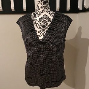 Calvin Klein Vneck silk top