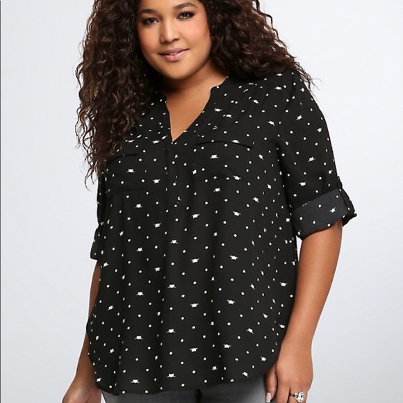 ‼️ISO ‼️ Torrid Georgette Polka Cat Blouse 3X