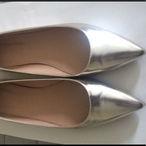 J Crew Platinum flats