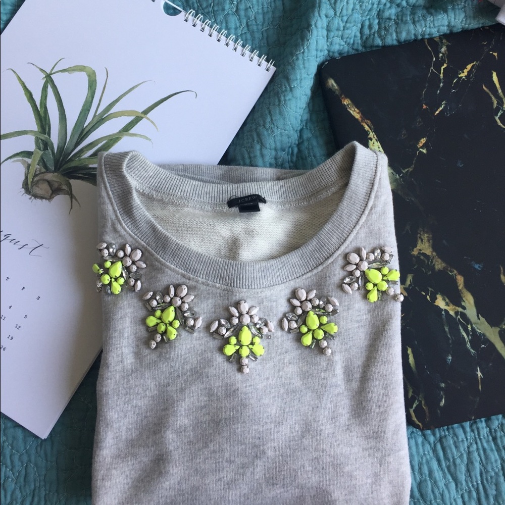 💎 J. Crew Jeweled Sweatshirt 💎