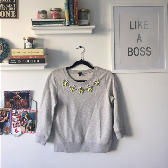 💎 J. Crew Jeweled Sweatshirt 💎 - Picture 2 of 4