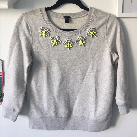 💎 J. Crew Jeweled Sweatshirt 💎 - Picture 4 of 4