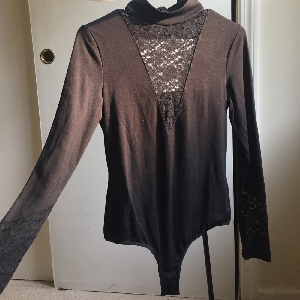 Long Sleeved Lace Onesie