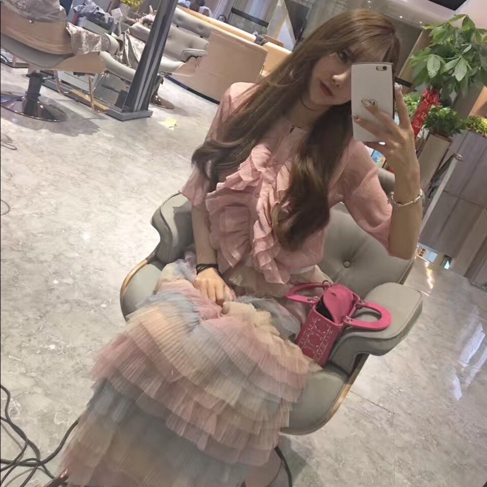 Pearl Pink Lace 2-piece Blouses Only