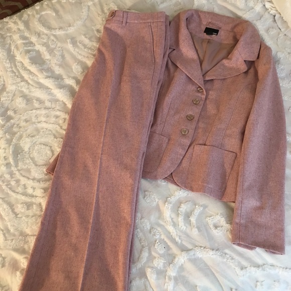 H&M Pink Herringbone Wool Pantsuit - Picture 6 of 8
