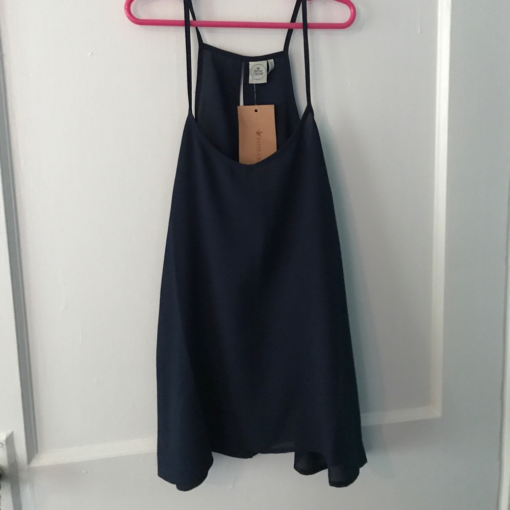 Navy blue halter top by Paper Crane