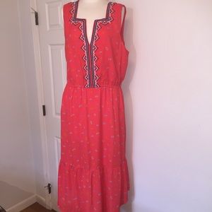 👑STP👑Gap red embroidery floral dress