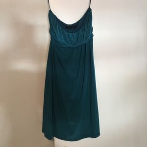 Blue strapless dress by the limited xs