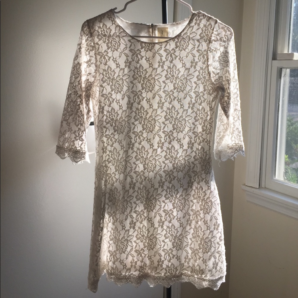 White lace tunic/ mini dress
