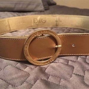 D&G tan leather belt