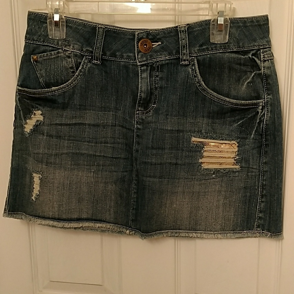 **3/$15** Denim mini skirt, size 6