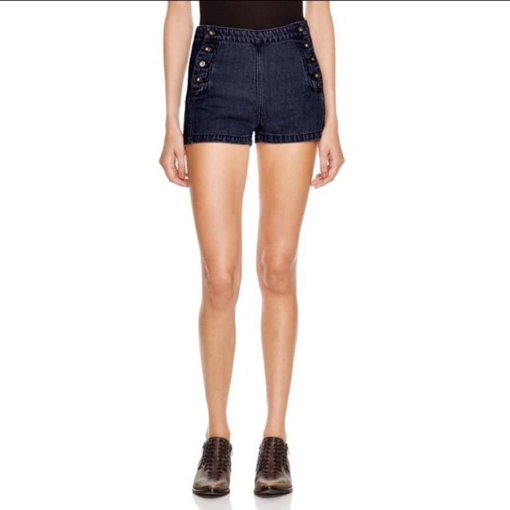 Free people lumineer denim sailor shorts😍