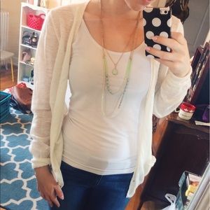J. Crew cream long cardigan