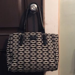 Kate Spade Fabric Shoulder Bag Purse Spade Pattern