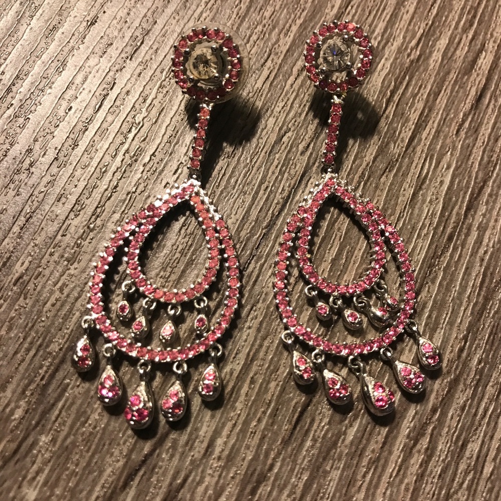 Swarovski pink earrings