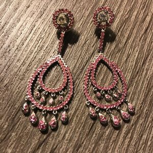 Swarovski pink earrings