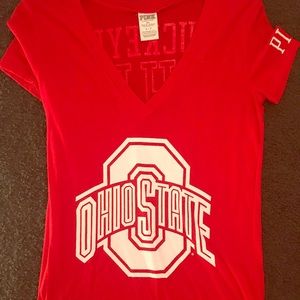 Victoria's Secret Pink Ohio State Buckeyes V Neck