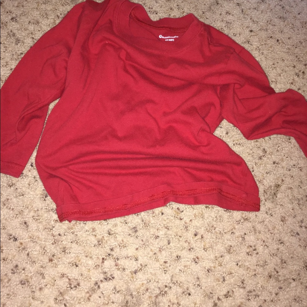 Red  long sleeve shirt