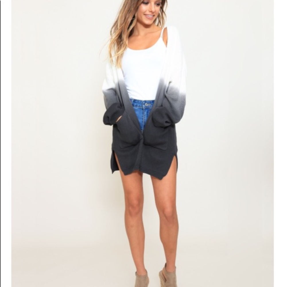 ✅Charcoal Ombré Open Cardigan - Picture 4 of 4