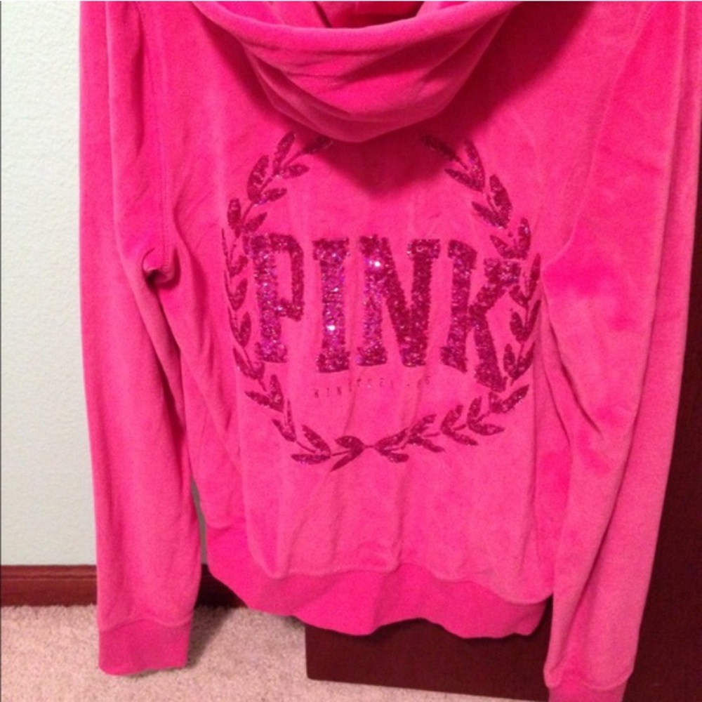 VS Pink velour hoodie
