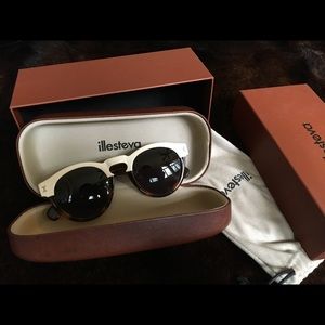 Illesteva sunglasses in cream and tortoise
