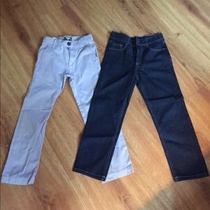 Boys jeans and khakis.