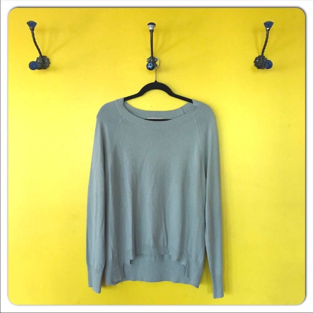 Banana Republic grey hi-low sweater.