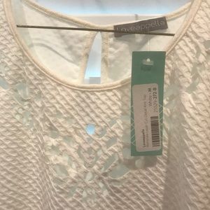 Loveappella renshaw lazer cut detail knit top