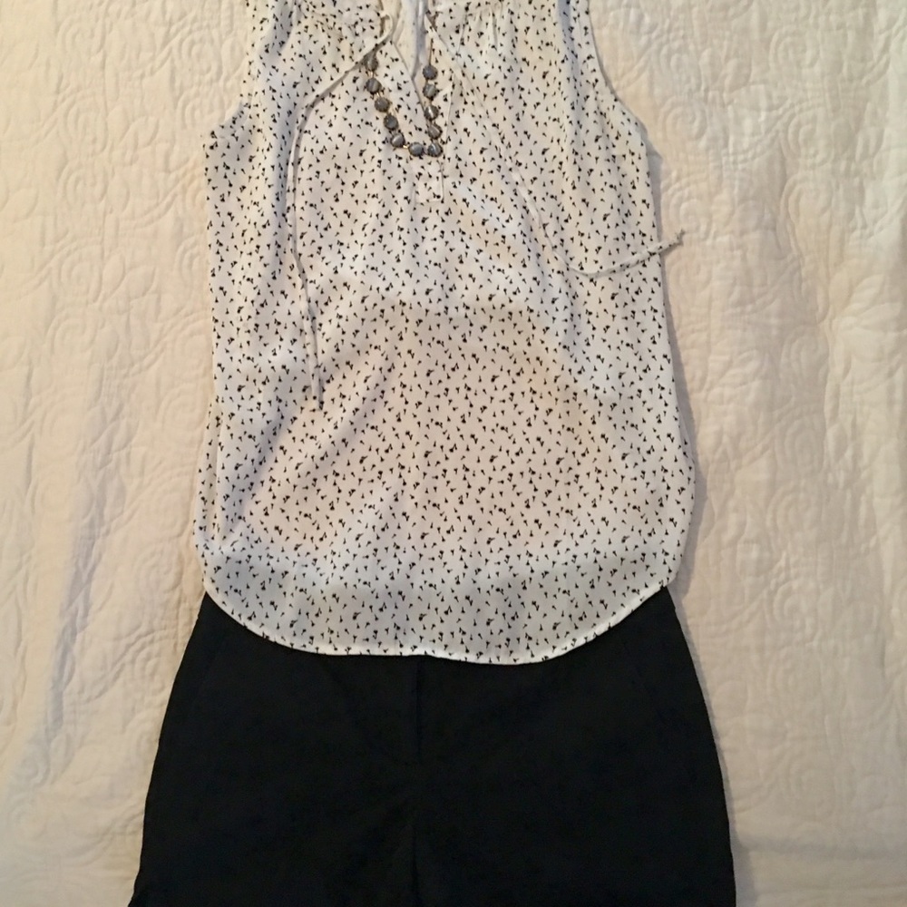 Loft size 0 black chino shorts
