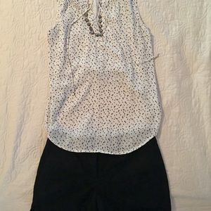 Loft size 0 black chino shorts