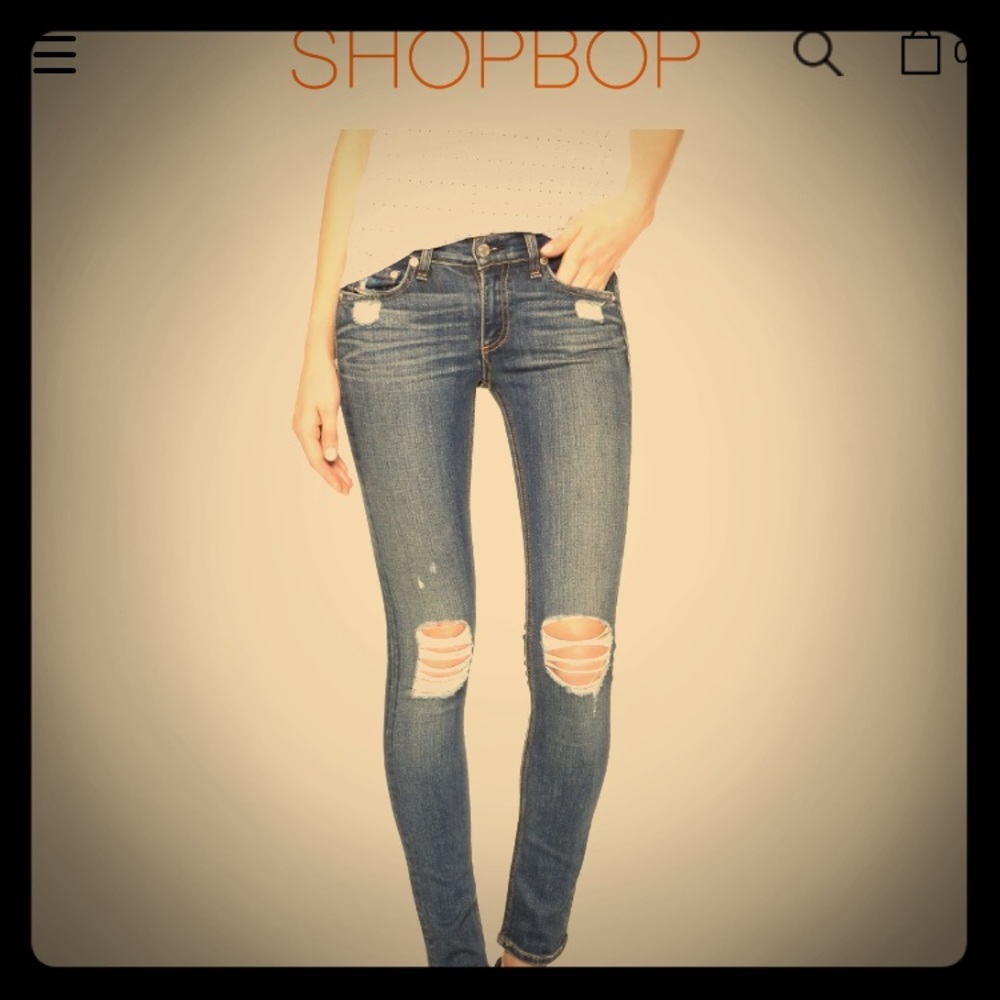 Rag and Bone ripped skinny jeans