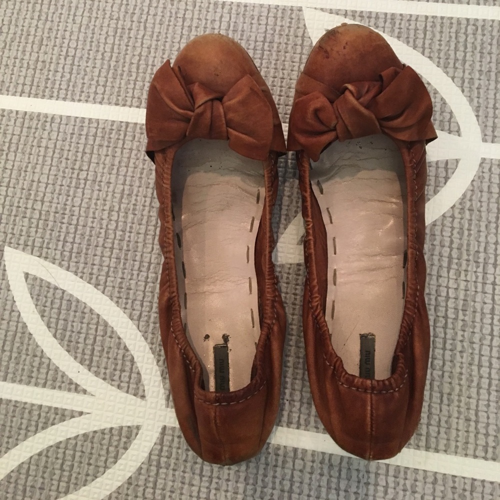 Miu Miu bow ballet flats