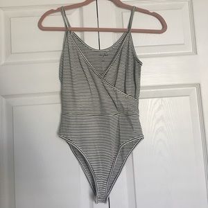 Striped body suit