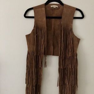 Leather Fringe Vest