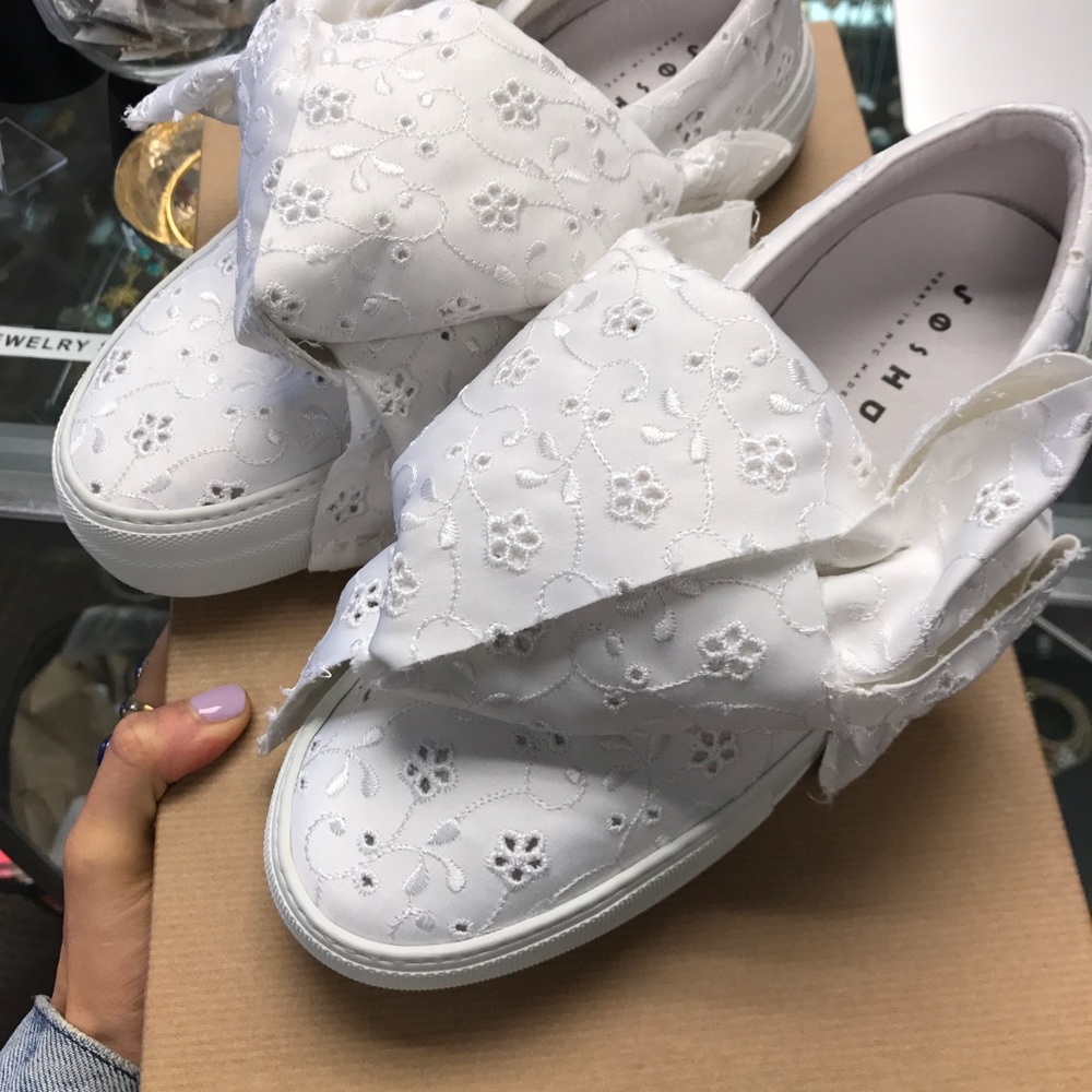 SOLD‼️ Joshua Sanders Macrame Eyelet Bow Slip-one