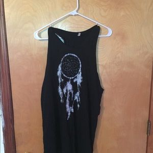 NEW LF dream catcher black long loose shirt