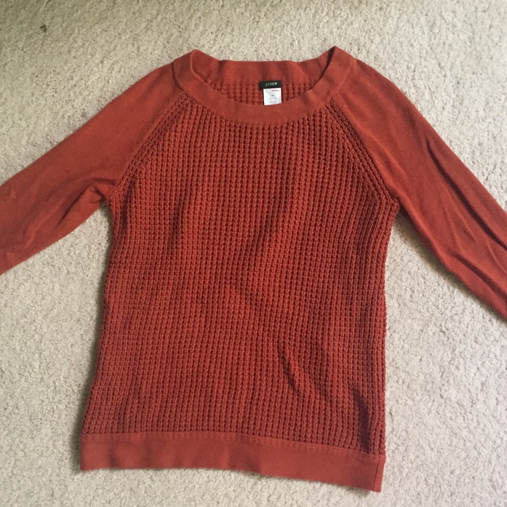 J Crew burnt orange sweater