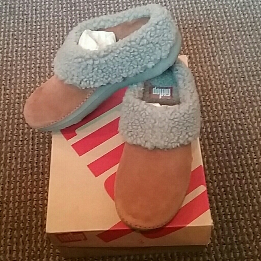 Fitflop, Loaff Snug Shearling Slippers, NWT