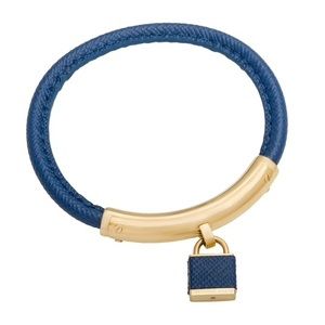 Michael Kors Logo Padlock Leather Bracelet