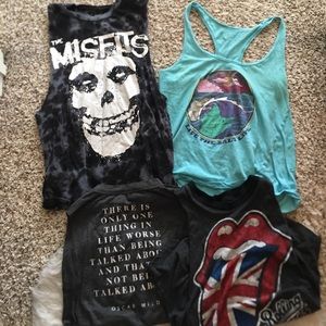 Rolling stone tank, misfits tank & salt life tank