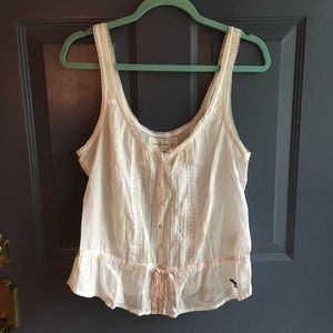 White lace Abercrombie tank