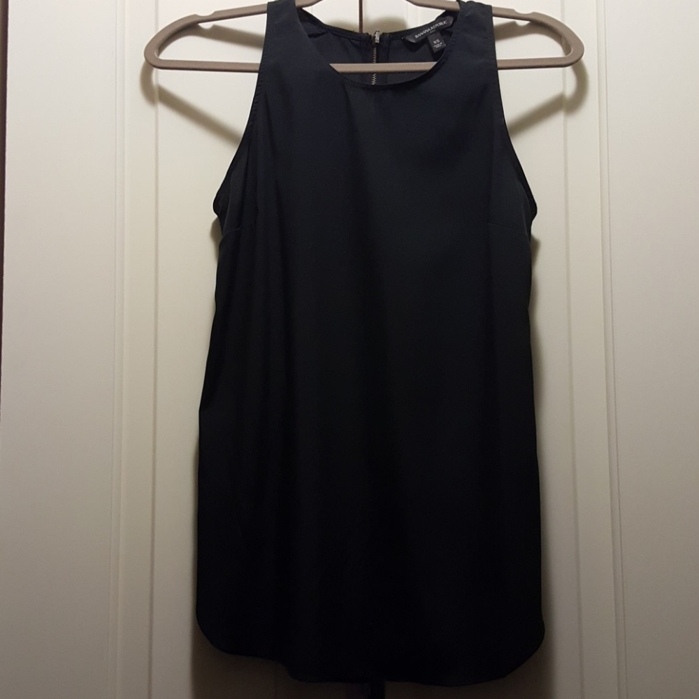 Banana Republic Black Sleeveless Blouse